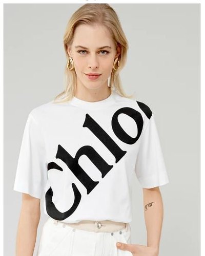 Chloé - T-shirts - T-SHIRT OVERSIZE for WOMEN online on Kate&You - CHC21AJH13184101 K&Y11169
