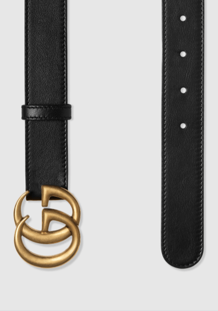 Gucci - Belts - Ceinture en cuir avec boucle double G for MEN online on Kate&You - 414516 AP00T 1000 K&Y8639