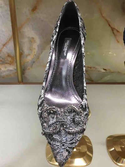 Dolce & Gabbana - Pumps - Escarpins en dentelle à logo DG Amore for WOMEN online on Kate&You - K&Y1556