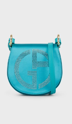 Giorgio Armani - Sacs à bandoulière pour FEMME Sac à bandoulière rond en satin avec logo GA en st online sur Kate&You - Y1B053YJI3X180001 K&Y8352