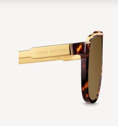 Authentic Louis Vuitton mascot sunglasses - black and gold Z0936W