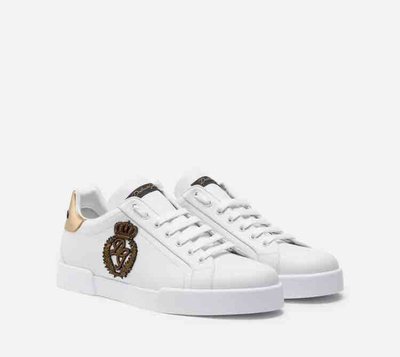 Dolce & Gabbana Trainers Portofino avec écusson couronne Kate&You-ID2144