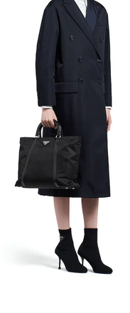 Prada - Shoulder Bags - Fourre-tout moyen en nylon et cuir for WOMEN online on Kate&You - 1BG285_789_F0008_V_NOO K&Y8405