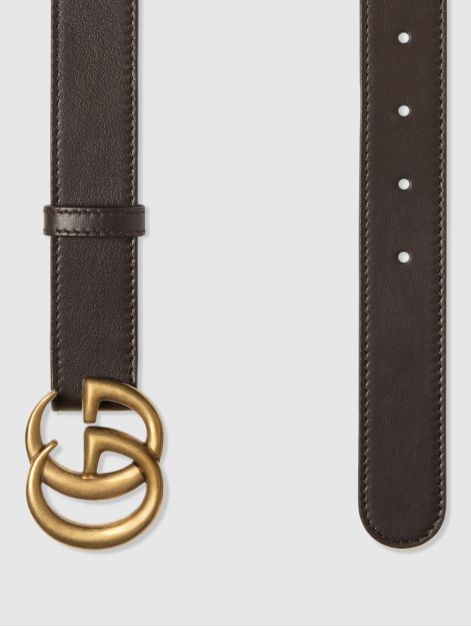 Gucci - Ceintures pour HOMME Ceinture en cuir avec boucle double G online sur Kate&You - 414516 AP00T 1000 K&Y8639