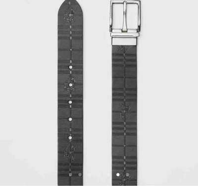 Burberry - Belts - réversible motif check et emblème du Cavalier for MEN online on Kate&You - 80060871 K&Y2057