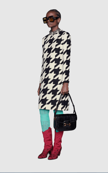 Gucci - Vestiti corti per DONNA Robe courte en soie et laine à imprimé pied-de-pou online su Kate&You - ‎627421 ZAEXB 1036 K&Y8634