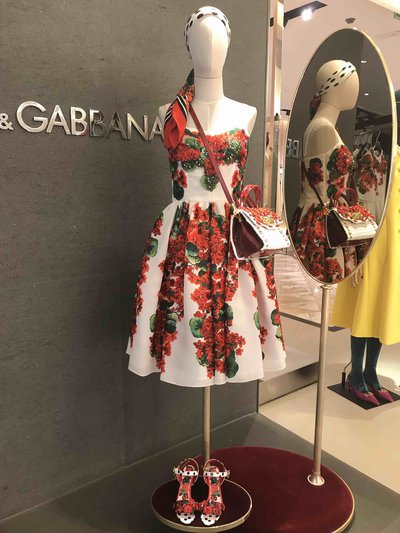 Dolce & Gabbana - Robes Courtes pour FEMME Robe imprimé Portofino online sur Kate&You - F6D4SZ K&Y1583