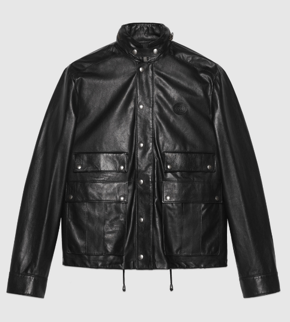 Gucci Leather Jackets Veste en cuir avec GG Kate&You-ID8384