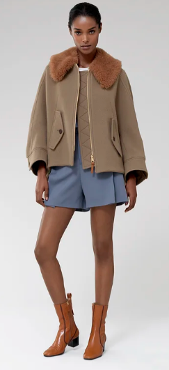 Chloé - Manteaux Droits pour FEMME online sur Kate&You - CHC21SMA0307248B K&Y10090