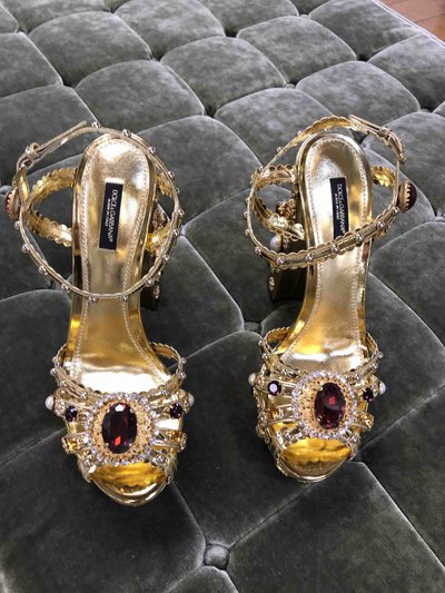 Dolce & Gabbana - Sandales pour FEMME Kheira Oro Chiaro/Nudo online sur Kate&You - CR0787 AK834 8D680 K&Y1468