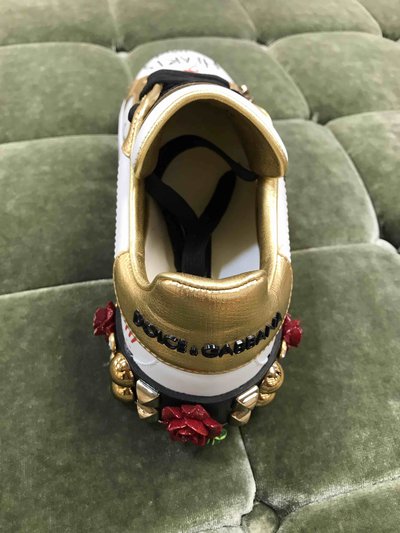 Dolce & Gabbana - Baskets pour FEMME Portofino Sneakers Girls white leather online sur Kate&You - K&Y1474