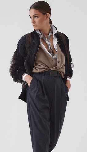 Brunello Cucinelli - Bomber Jackets - Outerwear for WOMEN online on Kate&You - SKU 202MF940DN306 K&Y8970
