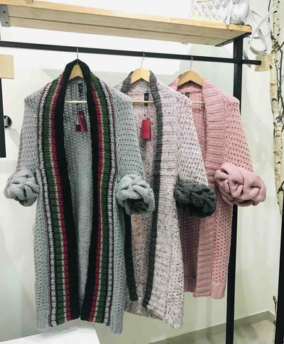 LOOM Weaving  - Cappotto monopetto per DONNA Cardigan online su Kate&You - 11 K&Y4358