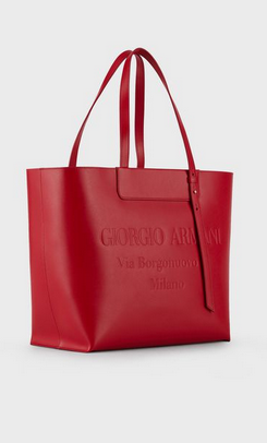 Giorgio Armani - Tote Bags - Sac cabas en cuir avec logo estampillé ton sur ton for WOMEN online on Kate&You - Y1D133YEC9A184389 K&Y8362