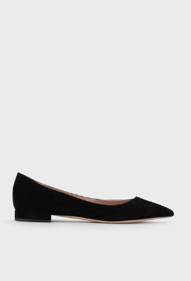 Giorgio Armani - Ballerines pour FEMME Ballerines en cuir suédé à bout pointu avec échanc online sur Kate&You - X1D247XC067100191 K&Y8361